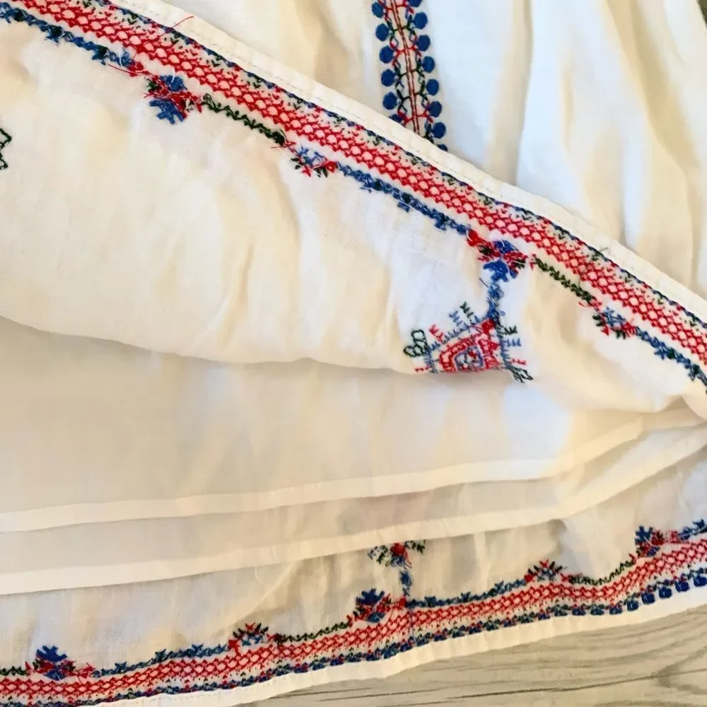 Orange Creek white boho babydoll top-medium - Picture 7 of 8